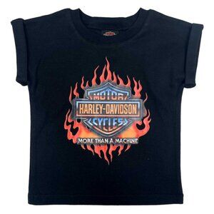 Harley-Davidson Little Boys' Logo Muscle Short Sleeve Toddler Tee Black